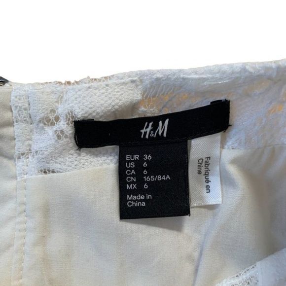 White Lace Sleeveless H&M Dress 6 - Picture 5 of 9